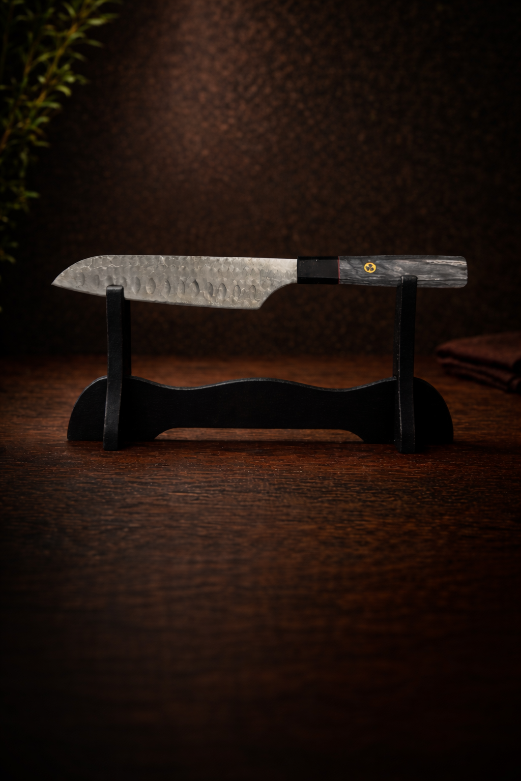 7-Inch Damascus Santoku Knife – Premium Wooden Handle | NAKT Blades
